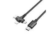 3in1 USB-C to iPhone USB-C Micro-USB Charging Cable - AU STOCK (Black)