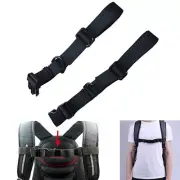 Webbing Buckle Clip Strap Sternum Flexible Quick Release Adjustable New Black