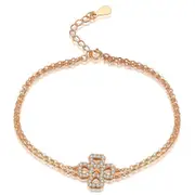 Solid 925 Sterling Silver Misty Heart Petal Bracelet