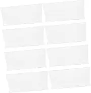 MUSISALY 8Pcs Clear Acrylic Shelf Dividers Adjustable Closet Organizers for Clothes Towels Shoes Books Space Saving Transparent Dividers for Home Office Kitchen Bathroom