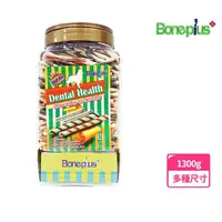 在飛比找momo購物網優惠-【Bone Plus】綜合雙色潔牙軟笛酥桶裝1300G(狗零