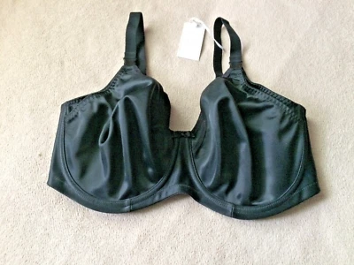 Elomi 36H (FF) Black Smoothing Underwired Maternity Full Coverage Bra #3912 NWT