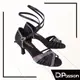 D.Passion x 美佳莉舞鞋 12040 黑緞 2.5吋 拉丁鞋