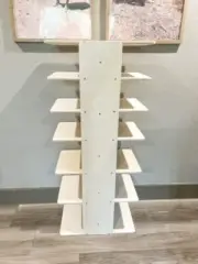 Minimalist 7-Tier free standing Shoe Rack Tower - Wooden Shoe Stand -Shoe Shelf