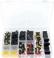 408 PCS Wateresistance Car Electric Cable C Ector Terminal Plug Kit Set 1 2 3 4 Pin Truck Plug Car Spark C Ector Assorted Box Portable Multicolor Type 1