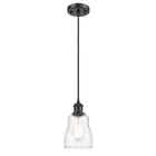 Innovations Ellery 4.5" LED Mini Pendant, Black/Bell - 516-1P-BK-G392-LED