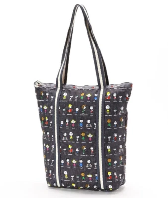 Lesportsac L010 Peanuts Snoopy All Star Shoulder Bag Emerald Abstract Daily Tote