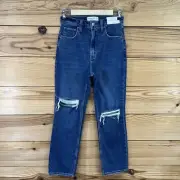 Abercrombie & Fitch Ankle Straight Jeans 2S 26 Short Ultra High Rise NWT B184