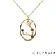 PD PAOLA 西班牙時尚潮牌 金色雙魚座項鍊 彩鑽星座項鍊 925純銀鑲18K金