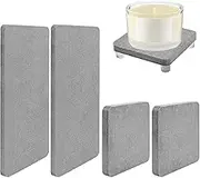 Mofuiry 4 Pack Water Absorbent Diatomite Coasters,Instant Dry Sink Organizer Stone Tray Diatomaceous Earth Soap Dish Toothbrush Holder Stone Drying Mat KitchenSink Countertop ftgg2730T-11-Kwbda Grey