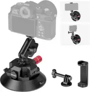 NEEWER 4.5" Suction Cup Camera Mount with Ball Head, Quick Release Car Mount
