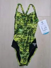 Michael Phelps MP Women's Swim Competition One Piece Swimsuit Green - Size 24