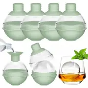 4 Pack Large Round Ice Ball Maker Silicone Sphere Ice Molds for Cocktails