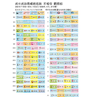 卡通姓名貼 超防水貼紙1組巧虎姓名貼赫拉波利橢圓形長方形加大尺寸冰雪奇緣皮卡丘米奇美樂蒂史努比動物恐龍貓姓名貼 米琪印刷