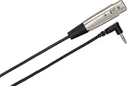 Hosa XVS-102F XLR3F to Right-angle 3.5 mm TRS Camcorder Microphone Cable, 2 Feet Length