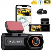 4K WIFI Dash Cams Mini CAR DVR Front and Rear Dual Lens With 1080P Night Vision