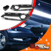 FOR 16-18 HONDA HR-V PAIR FOG LIGHT LAMP BLACK COVER+LED DRL/TURN SIGNAL +SWITCH (for: Honda)
