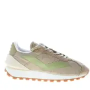 VOILE BLANCHE men shoes New Qwark sneakers green nylon fabric suede beige