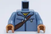 NEW LEGO® Sand Blue Torso Jacket w/ Zipper - Diagonal Belt and Bag on Back 76178