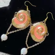 Adorned Crown Artisan Assemblage beaches & butterflies nautilus shell earrings