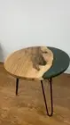 Green River Epoxy Table Top / Wooden Round Corner Table Top / Home Decor