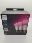 Philips Hue White and Color Ambiance A19 E26 Base Lumen LED Smart Bulbs 3-pack