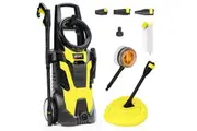 JET-USA RX540s Electric High Pressure Washer, 2900PSI 2 Nozzles, Brush Head, Deck Cleaner, Detergent Bottle