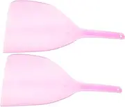 LALADEFIEE 2Pcs Hairdressing Facial Shields with Handle Practical Salon Face Masks for Professional Hair Styling and Protection Ergonomic Design for Comfortable Use