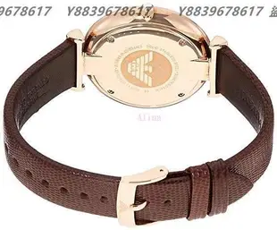 美國代購EMPORIO ARMANI 亞曼尼手錶 AR9042M小牛皮錶帶 休閒簡約石英情侶對錶