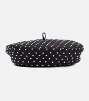 [Ruslan Baginskiy] Ruslan Baginskiy Beanie embellished twill beret L black
