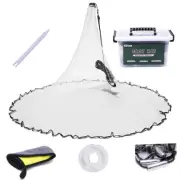 KZWT Cast Net, 3FT-12FT Radius American Fishing Casting Net