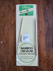 Clover 24" No 5 (3 3/4mm) Bamboo Circular Knitting Needles 3016524