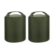 2Pcs 40L Waterproof Dry Bag Dry Backpack Roll Top Lightweight Green
