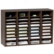 VEVOR Literature Organizers, 36 Compartments Office Mailbox with Adjustable Shelves, Wood Literature Sorter 997x305x680 mm for Office, Home, Classroom