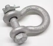 Columbus McKinnon 3/8", 1.5 Ton M648G - Shackle- Screw Pin -Galvanized WLL Qty 1