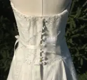 1/2 OFF-New, NWT, Beautiful Satin-Tulle Beaded Corset Ivory Wedding Dress Gown
