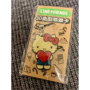 Line 熊大 3D悠遊卡 發光款 / 7-11 Hello kitty 40週年紀念 造型悠遊卡