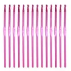 Crochet Hook Set, 14Pcs 4.5mm Aluminum Ergonomic Crochet Needle Rose Red