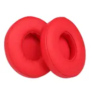 2Pcs Replacement Earpads Ear Pad Cushion for Beats Solo 2 / 3 On Ear Wireless Headphones Black red