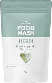 NatureHolic Food Mash - Herbi - Balanced Nutrition - High-Quality Vegetable Ingredients - Immunity and Beautiful Colouring of Fish - 50 g
