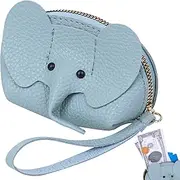 [Biiange] Elephant Change Purse, Elephant Keychain Wallet, Cartoon Elephant Change Purse for Girls Women (Light Blue), Light Blue, Soft and Reliable, Light Weight, Not Easy to Wear