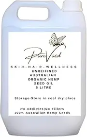 100% Pure Organic Australian Hemp Seed Oil | Cold-Pressed| Natural Carrier Oil |Bulk Buy 5 litre.