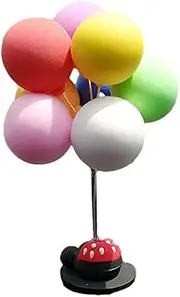 Vibrant 3D Balloon Bobblehead Toy, 4.53-inch Cute Nodding Car Dashboard Decor, Colorful Spring-Action Office and Home Ornament, Made of Foam and Clay
