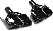 Compatible For Benz C-Class E-Class CLS-Class Exhaust Tuning E63 C63 CLS63 4 Outlet Square TailTip Stainless Steel Muffler(Y Type Black)