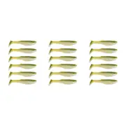 3x 6PK 3In Rapala Crush City Heavy Plastic Paddle Tail Lures - Pearl Watermelon
