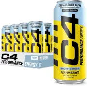 Cellucor C4 Carbonated Zero Sugar Energy Pre Workout Drink + Beta Alanine, (N...