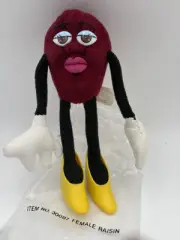 1988 California Raisin Female With Heels Applause Inc NIP Poseable Plush 6”