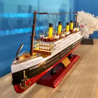 在飛比找蝦皮商城精選優惠-下殺新品成品泰坦尼克號模型輪船郵輪擺件仿真船模帆船手工木船裝