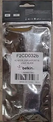 Belkin F2CD032B Displayport to VGA Adapter Video Cable M F Black