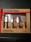 Bread and Butter Acacia Wood 5 Piece Cheese Board & Knife Set - NIB